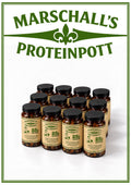 MARSCHALL’S PROTEINPOTT – 12er-Pack (12 × 80 g) | Proteinreicher Erbsen- & Bohnen-Snack